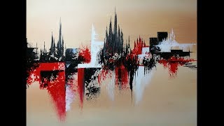 Peinture Abstraite au Couteau  Speed Painting Acrylique [upl. by Mills]