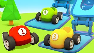 Helper Cars cartoons Learning colors amp numbers in English 3D animation series [upl. by Eolanda766]