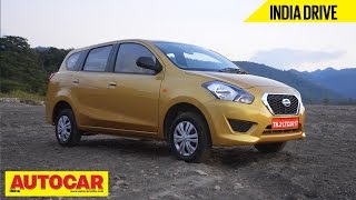 2015 Datsun Go MPV  India Drive Video Review  Autocar India [upl. by Clymer]