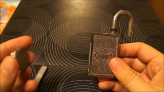 200 Genii magnetic padlock picked open [upl. by Lachman229]