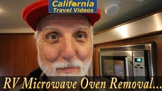 RV Microwave Oven Removal Repair amp Replacement  Part 1 [upl. by Yolanda]