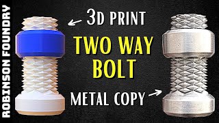 Easy metal casting │ 3d print to metal copy │ Two way bolt │ Dual thread screw │ ASMR [upl. by Mian]