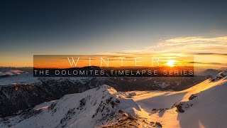 WINTER  DOLOMITES 4K TIMELAPSE [upl. by Atnek]