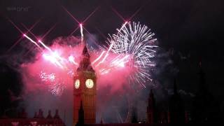 London Fireworks 2012 in full HD  New Year Live  BBC [upl. by Van]