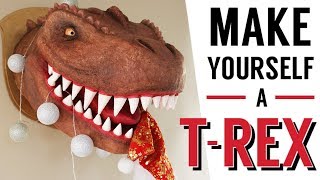 How to make a paper mache TRex tutorial with a twist in the end [upl. by Irolam757]