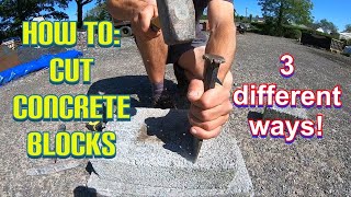 How to cut concrete blocks [upl. by Gladine]