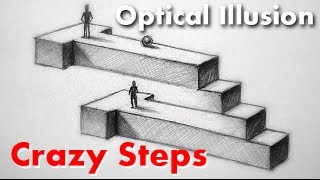 How to Draw the Crazy Steps Optical Illusion [upl. by Asen]