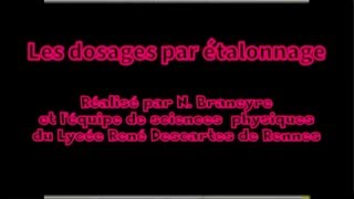 Les dosages par etalonnage cours Terminale S [upl. by Nilak111]