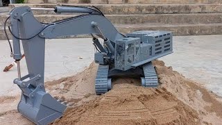 Test my homemade RC Excavator from PVC  Cat 390F 114 Scale [upl. by Schofield234]