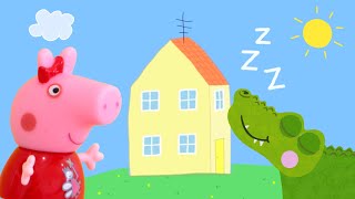 Peppa Pig Sleepover with Sleepy Silly Crocodile [upl. by Anikes]