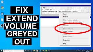 Fix Extend Volume Option Greyed Out In Windows 10  Extend C Drive [upl. by Necaj524]