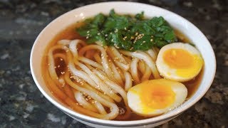 Japanese Udon Noodle Soup Recipe  Basic  Base Version Just Add Different Toppings 4K ASMR [upl. by Doner617]