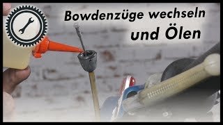 Bowdenzüge wechseln und ölen  Simson Tutorial [upl. by Edora]