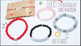 Pulseras con hilo elástico super fáciles ❤️Ideas para regalar o vender TUTORIAL [upl. by Alak]