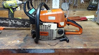 DIY Stihl Chainsaw pull cord repair [upl. by Ahsak]