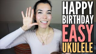 HOW TO play Happy Birthday on Ukulele  EASY Tutorial 3 Chords [upl. by Anse931]