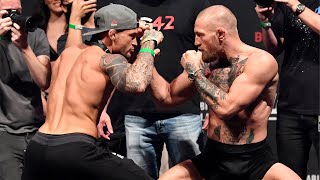 UFC 257 Dustin Poirier and Conor McGregor Final Faceoff [upl. by Eelrihs]