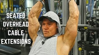 How To Steated Tricep Overhead Cable Extensions [upl. by Ronnie]