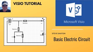 How to create a basic electric circuit in Microsoft Visio [upl. by Ready438]