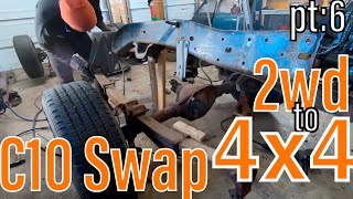 C10 Swap 2wd to 4x4 pt6 Tearing down squarebody chassis [upl. by Warms]