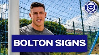 James Bolton signs for Pompey on threeyear deal [upl. by Roer362]