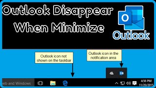 Outlook Disappears From Taskbar When Minimized  100 worked 2025 [upl. by Sage]