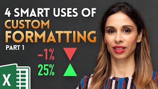 Four SMART Ways to use Custom Formatting instead of Conditional Formatting in Excel  Part 1 [upl. by Bette-Ann]