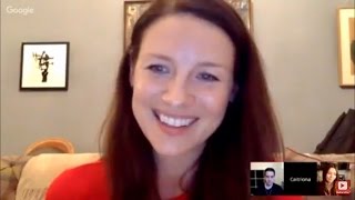 Caitriona Balfe dishes Outlander romance Sam Heughan and Season 3 clues [upl. by Idihsar]