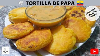 😋😊TORTILLA DE PAPA ecuatoriana rellena de QUESO ideal para LLAPINGACHOS a mi estilo Ecuador 2020😋😊 [upl. by Loredana]