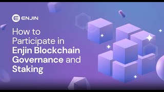 Participating in Enjin Blockchain Governance and Staking [upl. by Leira]