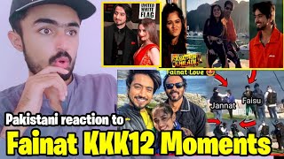 Pakistani reaction to Fainat Moments  Jannat Zubair and Faisu Fan Edits and KKK12 Momentsfainat [upl. by Cornia]