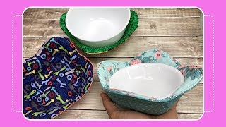 How to Sew a Bowl Cozy with Crafty Gemini [upl. by Ahsiuqel]