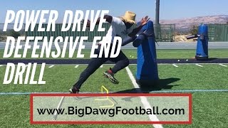 POWER DRIVE  Defensive End Drill 1  American Football Drills [upl. by Cooley]