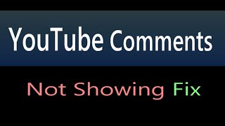 How to fix YouTube repliescomments not showing or not working [upl. by Melvin]