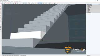 Réaliser un escalier avec SketchUp [upl. by Dnumyar]