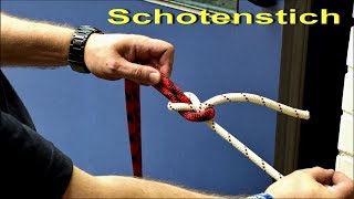 Knoten und Stiche der Feuerwehr Der Schotenstich [upl. by Xerxes]