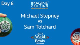 World Indoor Bowls Championship 2023  Michael Stepney vs Sam Tolchard  Day 6 Match 1 [upl. by Afatsom]