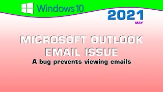 Outlook Blank Email Issue  A bug is preventing viewing emails [upl. by Hanford34]