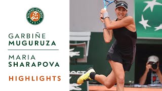 Garbine Muguruza vs Maria Sharapova  QuarterFinal Highlights I RolandGarros 2018 [upl. by Nacnud]