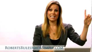 Roberts Rules of Order  How to Be an Effective Chair What to say when [upl. by Asilahs]