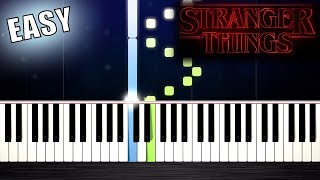 Stranger Things Theme  EASY Piano Tutorial by PlutaX [upl. by Ilera450]