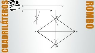 Trazar un rombo conociendo sus dos diagonales [upl. by Hoenack]