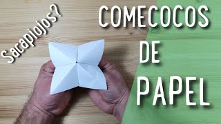 COMO HACER UN COMECOCOS SACAPIOJOS DE PAPEL [upl. by Atronna]