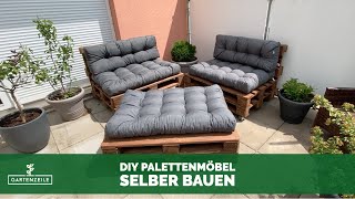 DIY Palettenmöbel selber bauen  einfach erklärt  inkl Material amp Werkzeugliste [upl. by Arundel918]