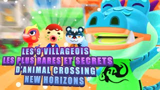 9 HABITANTS RARES ET SECRETS DANIMAL CROSSING NEW HORIZONS [upl. by Ayamahs]