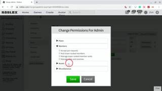 How to add or remove permissions for your group ROBLOX [upl. by Ahseinod]