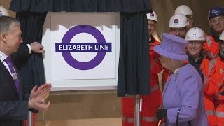 Queen unveils new Elizabeth Line on Londons Crossrail [upl. by Willet70]