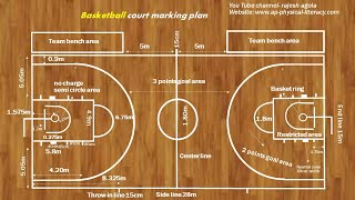 Basketball court marking and Measurements [upl. by Anirac]