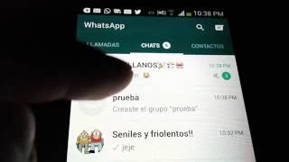 Como crear un grupo de Whatsapp [upl. by Eiloj165]