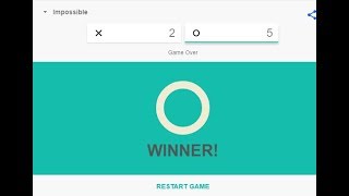 IMPOSSIBLE MODE OF TIC TAC TOE GOOGLE  DEFEATED FINALLY [upl. by Rovert]